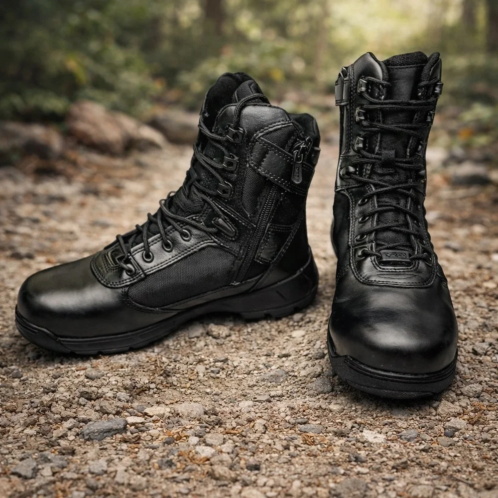 BATES Men's Tactical Boots Lightweight Composite Toe High Top Side Zip Size 10 M